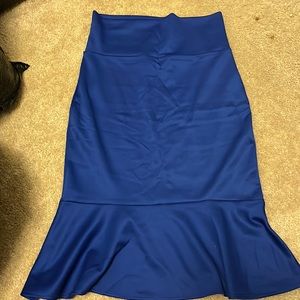 Royal blue pencil skirt